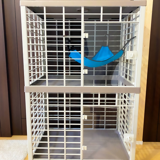 【猫ケージ】 2段 高さ126cm 定価15,999円＋ハンモック