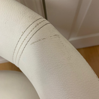 回転チェア　白　高さ調整可の画像