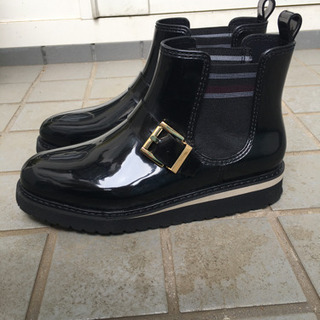 【防水仕様】厚底サイドゴアレインブーツ