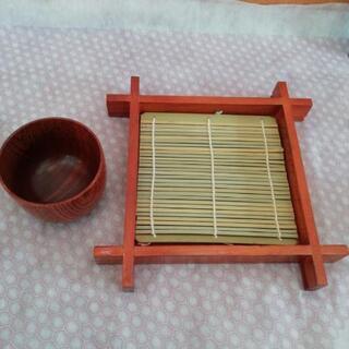 特選木製漆器　ざる蕎麦セットの画像