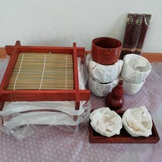 特選木製漆器　ざる蕎麦セット