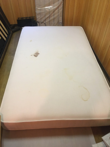 無印良品（セミダブル）ベッド（ヘッド付き）+ポケットコイルスプリングマットレスセット
