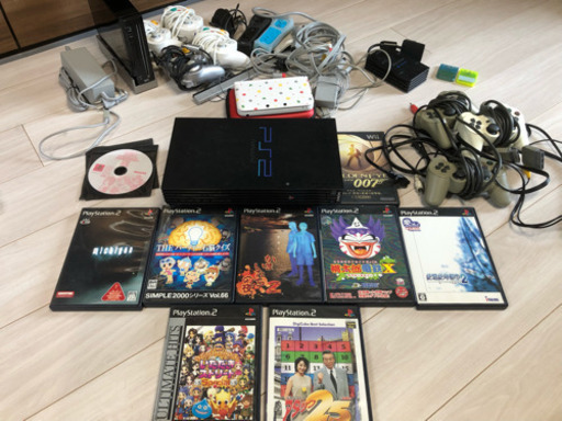 Wii本体 3DS(どうぶつの森同梱版) PS2本体 ソフト コントローラー 一式