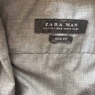 ZARA/S(SLIM FIT)/グレイシャツの画像