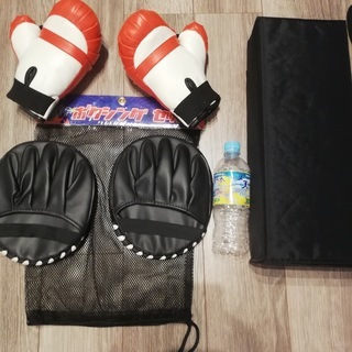 男の子　親子　格闘技　練習セットの画像