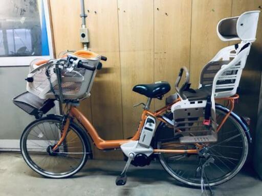 409番‼️バッテリー絶好調‼️ブリヂストン✨前後子供乗せ電動自転車✨アンジェリーノ