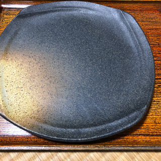 日本製　美濃焼　黒備前　26cm皿　4枚