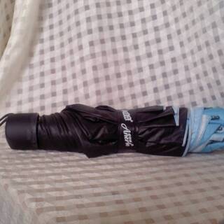 アニメ柄　斜光　ＵＶカット　折り畳み傘　Anerle　女の子　水色　内側　黒　カバーなしの画像