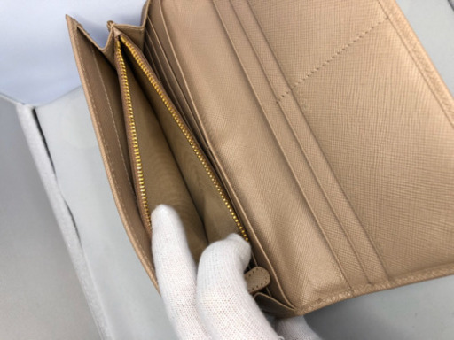 ⭐︎PRADA⭐︎ 正規品 サフィアーノ リボン付き二つ折り財布 ギランティーカード付き
