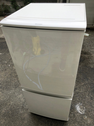 SHARP シャープ 冷蔵庫  SJ-C14D-W 2ドア つけかえどっちもドア