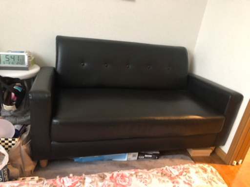 ソファ　ローソファ　ブラック　黒