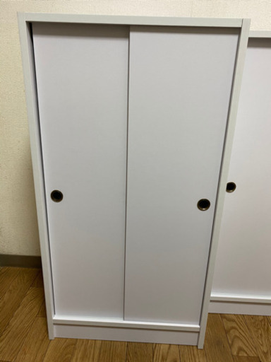 #スリム・引き戸収納#ホワイト色#45×30×85㎝#薄型#棚#本#ラック