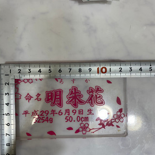 アクリル　命名プレート　の画像