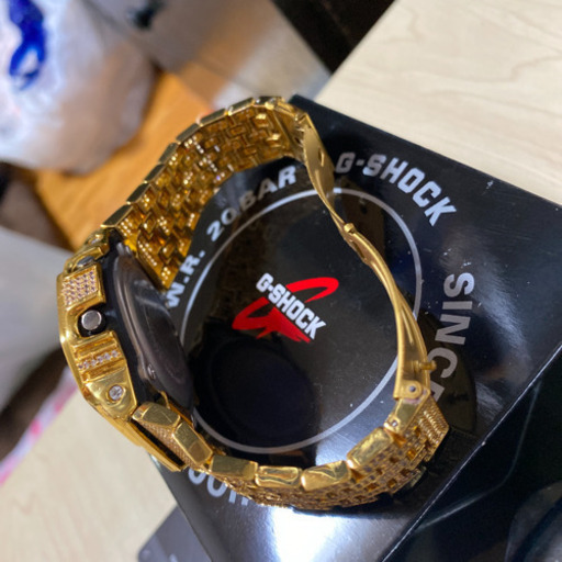 G-SHOCK カシ DW-5600 反転液晶 カスタム　キュービックジルコニア