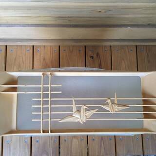 照明傘 昭和レトロ 鶴 おめでたい 二羽の鶴　承継器具傘のみの画像