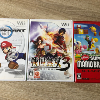 取引中_すぐに2人で遊べます。Wii本体セット+コントローラー+ヌンチャク+マリオカートなどの画像