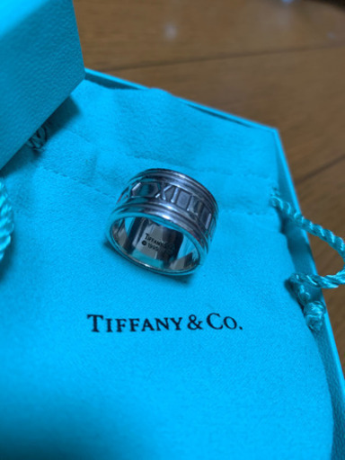 TIFFANY&Co ティファニー 1995 SILVER SV シルバー ライン ローマ数字 ワイド アトラス リング 指輪 13.5号 ジュエリー ユニセックス