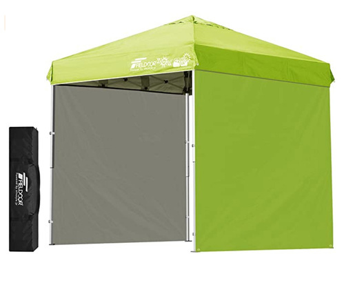 ☆値下げ【新品】ワンタッチタープテント スチールフレーム 2.0ｍ 専用横幕/サイドシート2枚付属 風抜けベンチレーション
