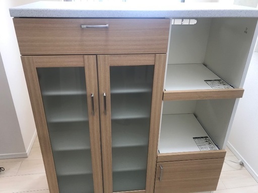 【美品】最終値下げ！キッチンボード　食器棚　レンジ台