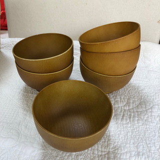 汁椀　木目　セリア　6つ　