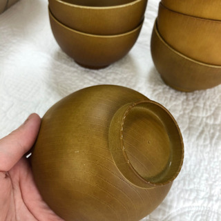 汁椀　木目　セリア　6つ　の画像