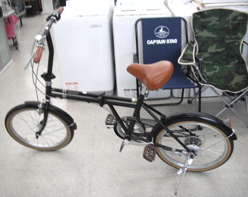 折りたたみ自転車 20インチ 6段変速 VOLANTE 黒 自転車 サイクリング 買い物 通学 ☆ PayPay(ペイペイ)決済可能 ☆ 札幌市 北区 屯田