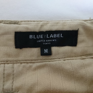 UNITED ARROWS BLUE LABEL ボトム 夏用 綿麻 Mサイズ 明るい茶～生成りの画像