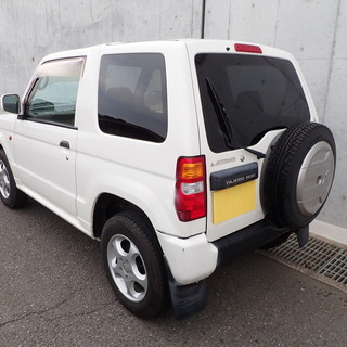 パジェロミニ　軽　車検令和４年２月　５速ターボ４ＷＤ　自動車税名義変更コミ１０９０００円のみの画像