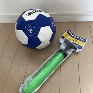 【子ども用】サッカーボールと空気入れ（mikasa製）の画像