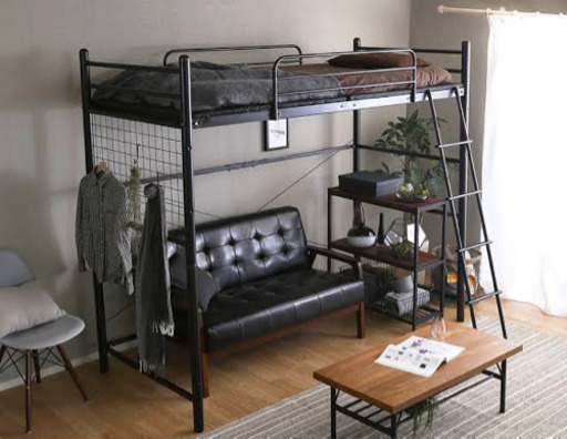 ロフトベッド(ブラック)