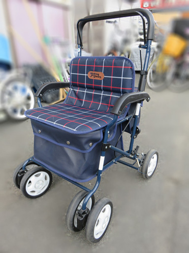 【札幌市内限定】幸和製作所 Walking Stecky 歩行器 介護用品 シルバーカー OD-18 折りたたみ可能 中古美品