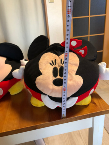 美品✨ミッキー＆ミニービーズクッションぬいぐるみ✨公式