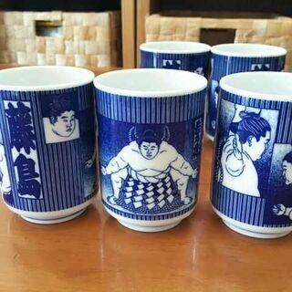 相撲ファン必見 藤島部屋若乃花湯飲み