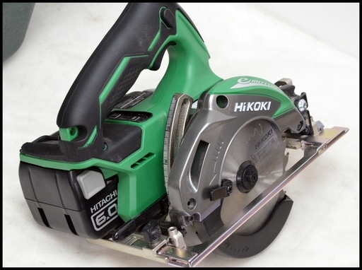 美品 HiKOKI 14.4V 6.0Ah 丸ノコ C14DBL LYPK コードレス マルノコ 6Ah (旧日立工機) 中古本体