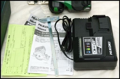 美品 HiKOKI 14.4V 6.0Ah 丸ノコ C14DBL LYPK コードレス マルノコ 6Ah (旧日立工機) 中古本体