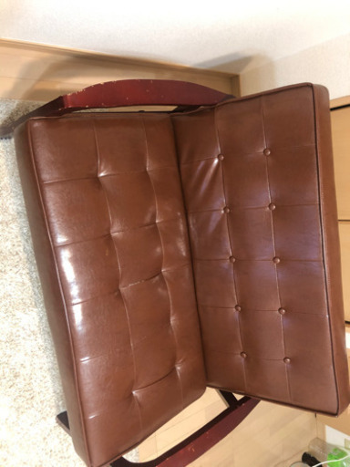 レザーソファ　中古美品　値下げ