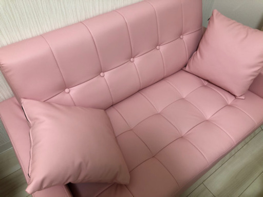 ソファ ピンク 新品 2人掛け