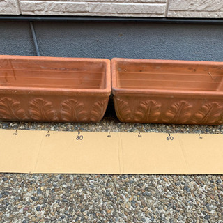 テラコッタ植木鉢2個セット