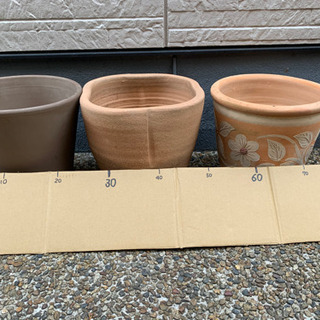 テラコッタ植木鉢3個セット