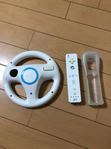 セット Wiiリモコン Wiiハンドル 白 ホワイト 任天堂純正