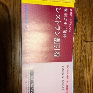 西武ホールディングス　株主　優待券の画像