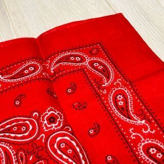 バンダナ(赤)　新品の画像