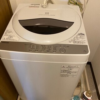 ⑦K03 6日のお持ち帰り限定 TOSHIBA 全自動洗濯機 5kg 2019年製 AW-5G6(W) 美品