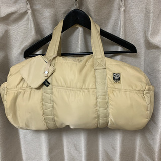 (取引中)MCM エムシーエム　ボストンバッグ　ナイロン　ベージ...