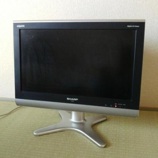 シャープ　20V型　液晶TV　リモコンあり　B-CASカードなし