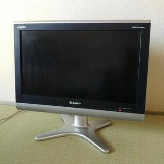 シャープ　20V型　液晶TV　リモコンあり　B-CASカードなし