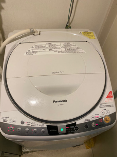 値引交渉可能 【中古】Panasonic パナソニック エコウォッシュ NA-FR80H7-W 洗濯機 縦型 8.0kg ホワイト【大型】