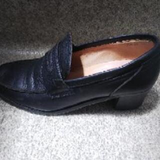 黒ローファー 24cm Finの画像