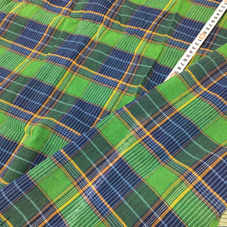 生地　チェック　みどりの画像