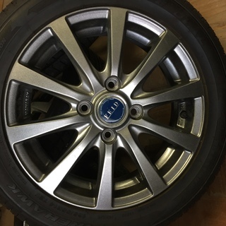 ワゴンRなどの軽自動車　タイヤ＆ホイール　165/55Ｒ14　4本　8部山　日本製タイヤ